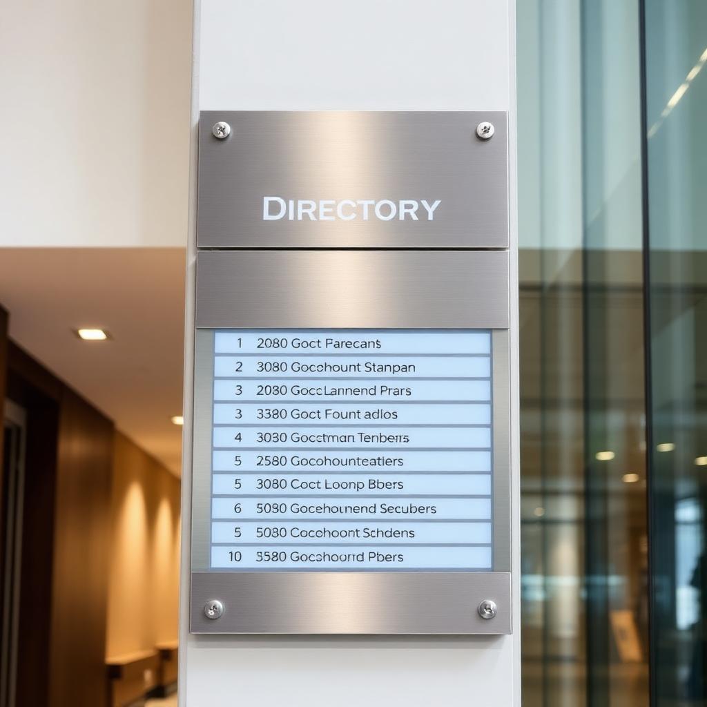 Corporate Directory / Wayfinding Sign